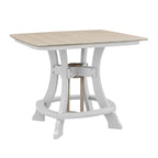 American Furniture Classics Counter Height Dining Table, Weatherwood on White