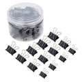 Zyfoffice Binder Clips Paper Clamps Assorted Sizes 150 Count Medium, Small,Micro Assorted Binder Clips 3 Sizes Metal Black Bindi