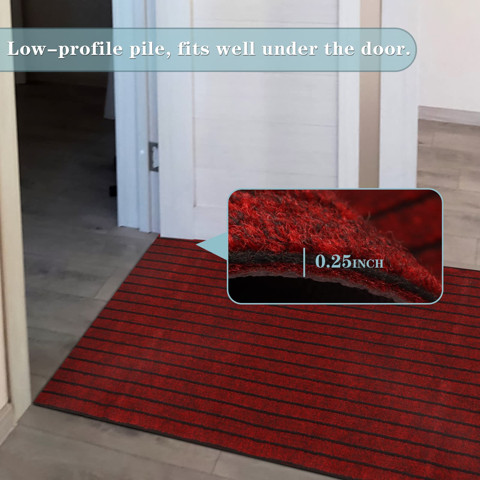 Runner Rug 4Ft X 4Ft, Ayoha 2'-82' Utility Carpet Runner For Entryway Hallway Aisles Balcony Garages, Area Rugs With Non-Slip Ru