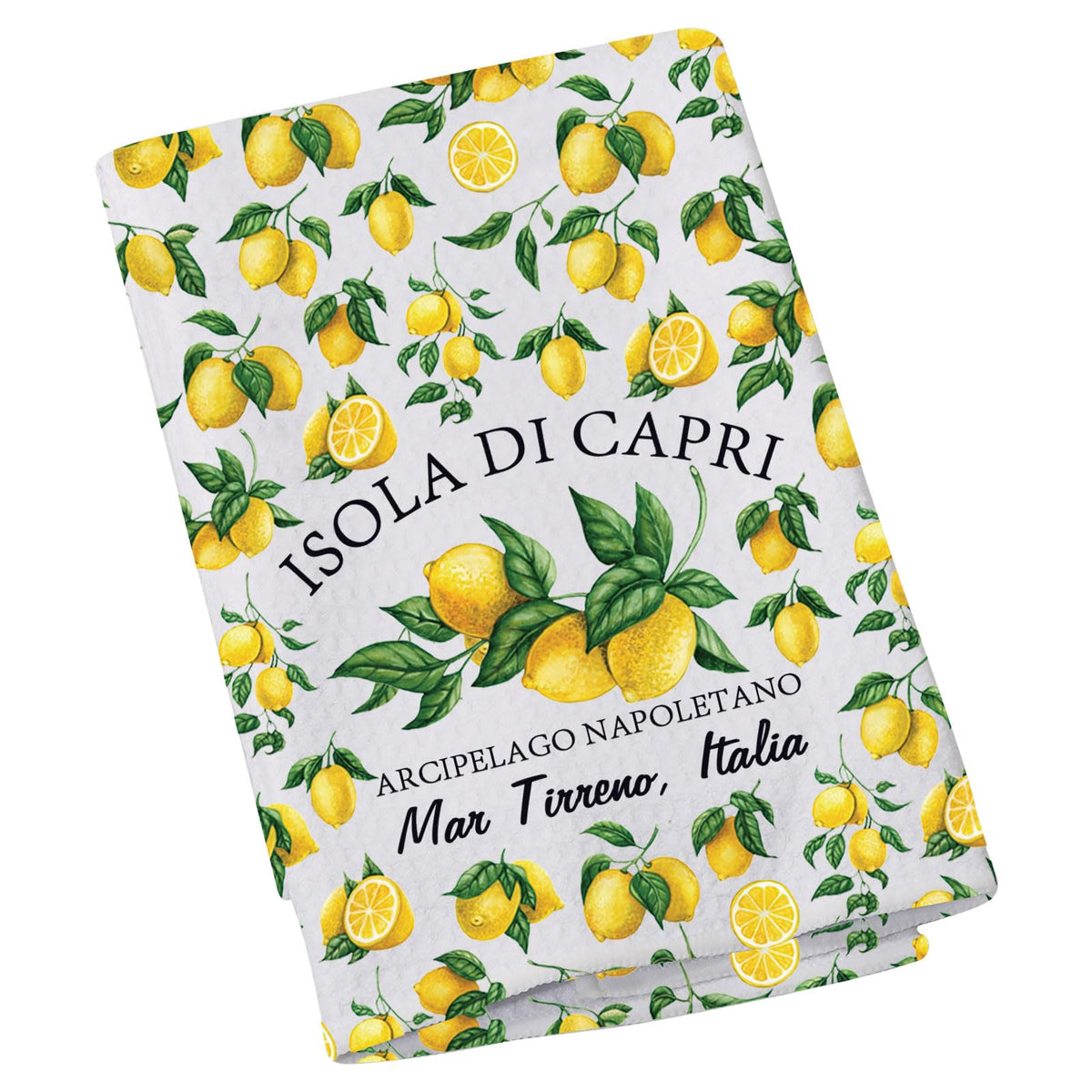 Capri Italy Arcipelago Napoletano Souvenir Tea Coffee Towel Mar Tirreno Travel Kitchen Towel Italian Lemon Lover Gift (ISOLA DI 
