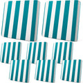 Newwiee 8Pcs Patio Stretch Cushion Covers Stripe Outdoor Cushion Covers Replacement Patio Furniture Couch Slipcovers Sofa Chair
