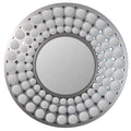 Northlight 24.75 Silver Cascading Orbs Round Wall Mirror