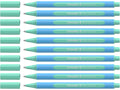 Schneider Slider Edge Pastel Xb (Extra Broad) Ballpoint Pen, 1.4 Mm, Light Blue Barrel, Mint Ink, Box Of 10 Pens (152224)