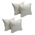 Blazing Needles Square Polyester Jacquard Throw Pillow, 17", Aspen Café 4 Count