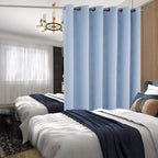 Bgment Fashion Sliding Door Curtain 120 X 96 Inches, Wide Thermal Blackout Curtains Room Darkening Room Divider Window Curtain, 1 Panel, Spa Blue, 96 Length X Wide 120