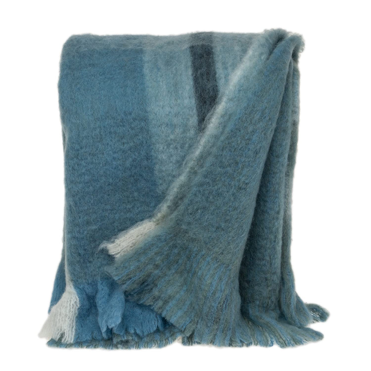 HomeRoots Parkland Collection CabiNO Lodge Blue 52' x 67' Woven Handloom Throw