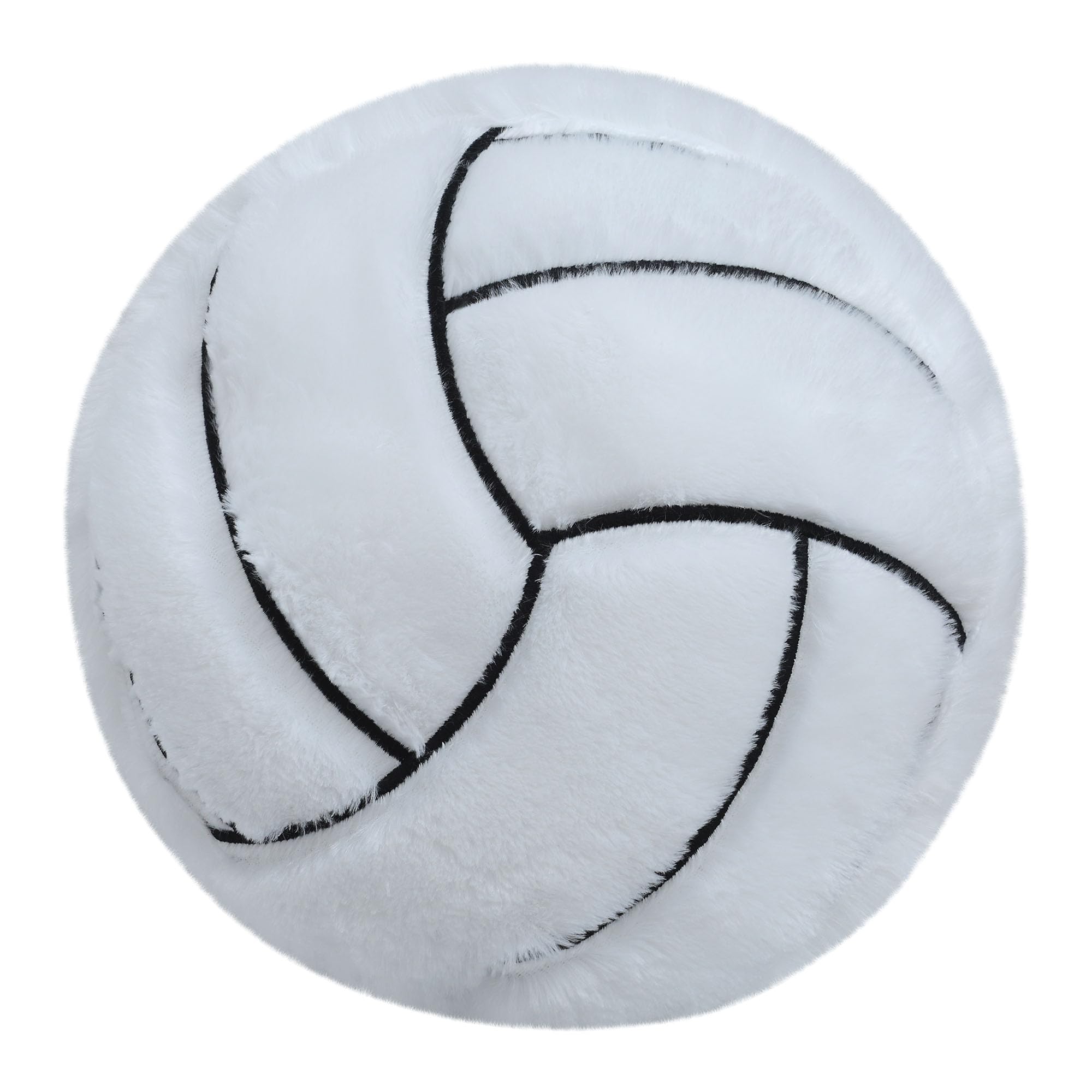 Choronmo Volleyball Pillow Fluffy Volleyball Plush Pillow Volleyball Throw Pillow Soft Toy Durable Round Volleyball Shaped Pillo