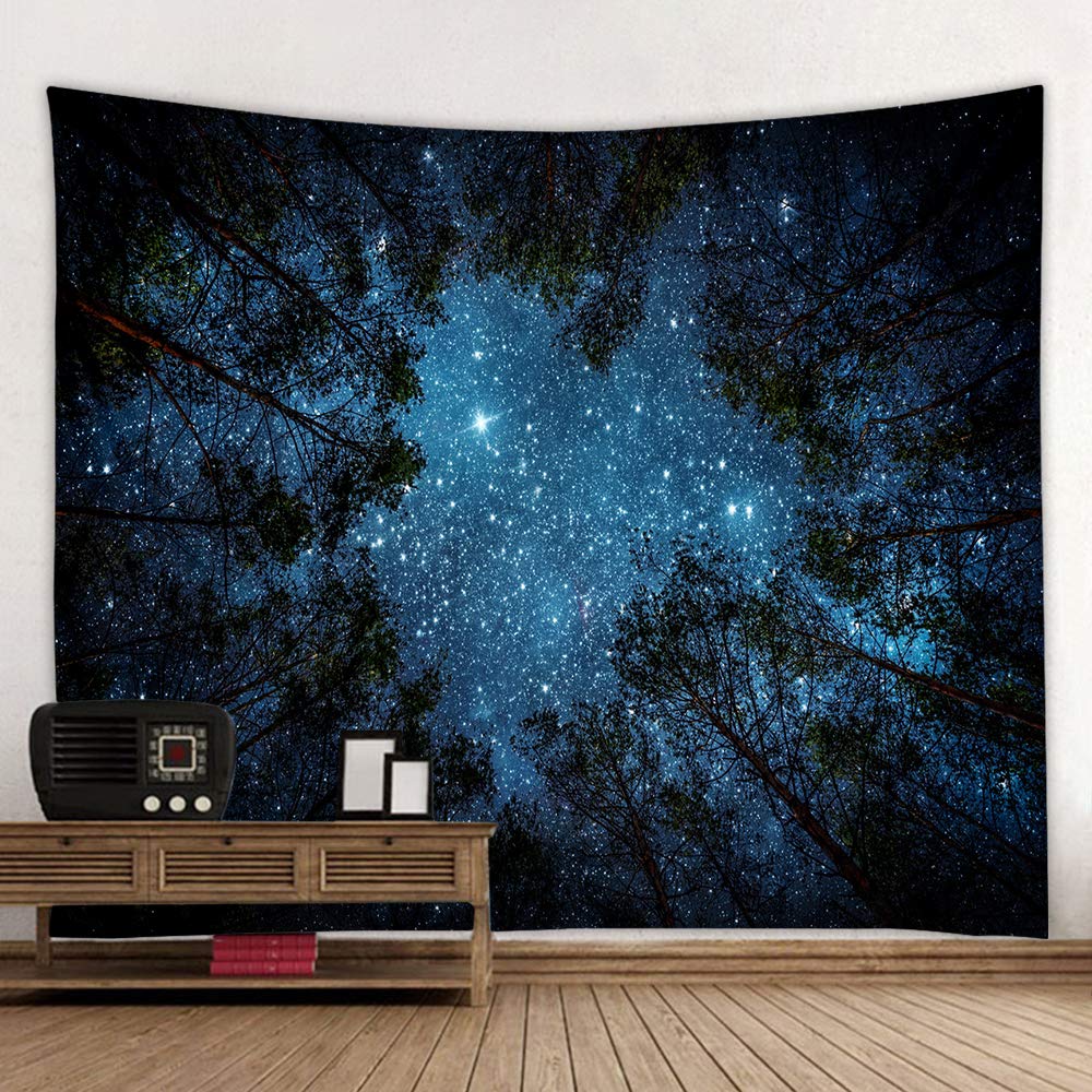 Llamazing Forest Tapestry Home Decor Landscape Tapestry Living Room Bedroom Decoration Tapestry Magic Tapestry Curtain (Looking