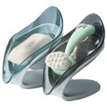 AUGEN Soap Holder LeafShape Self Draining Soap Dish Holder, Not Punched Easy Clean Bar Soap Holder, with Suction Cup Soap Dish