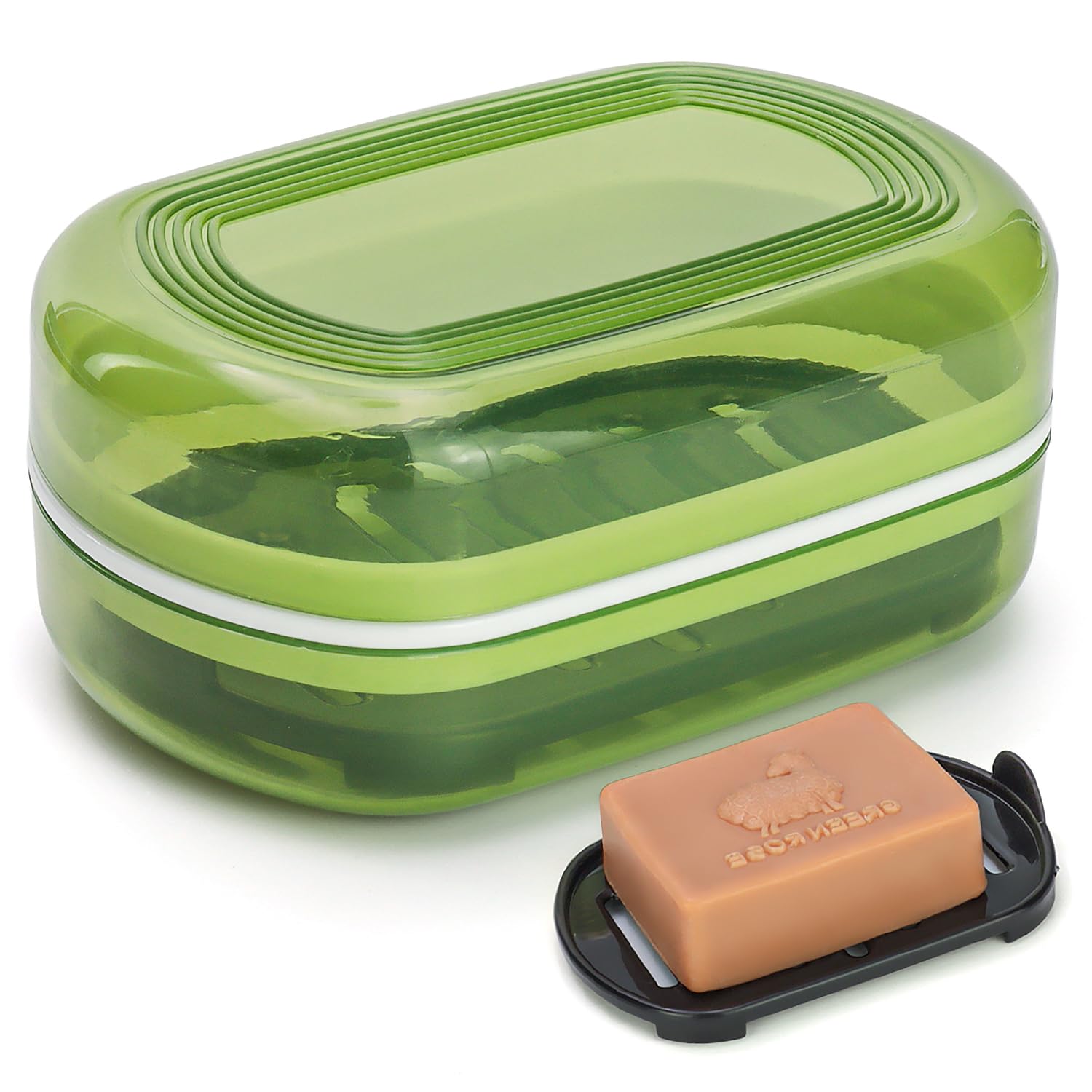 AIDIMMING Travel Soap Case, Bath Soap Holder, Soap Dish with Lid for Traveling, Soap Box for Handmade Soap, Portable Soap Contai