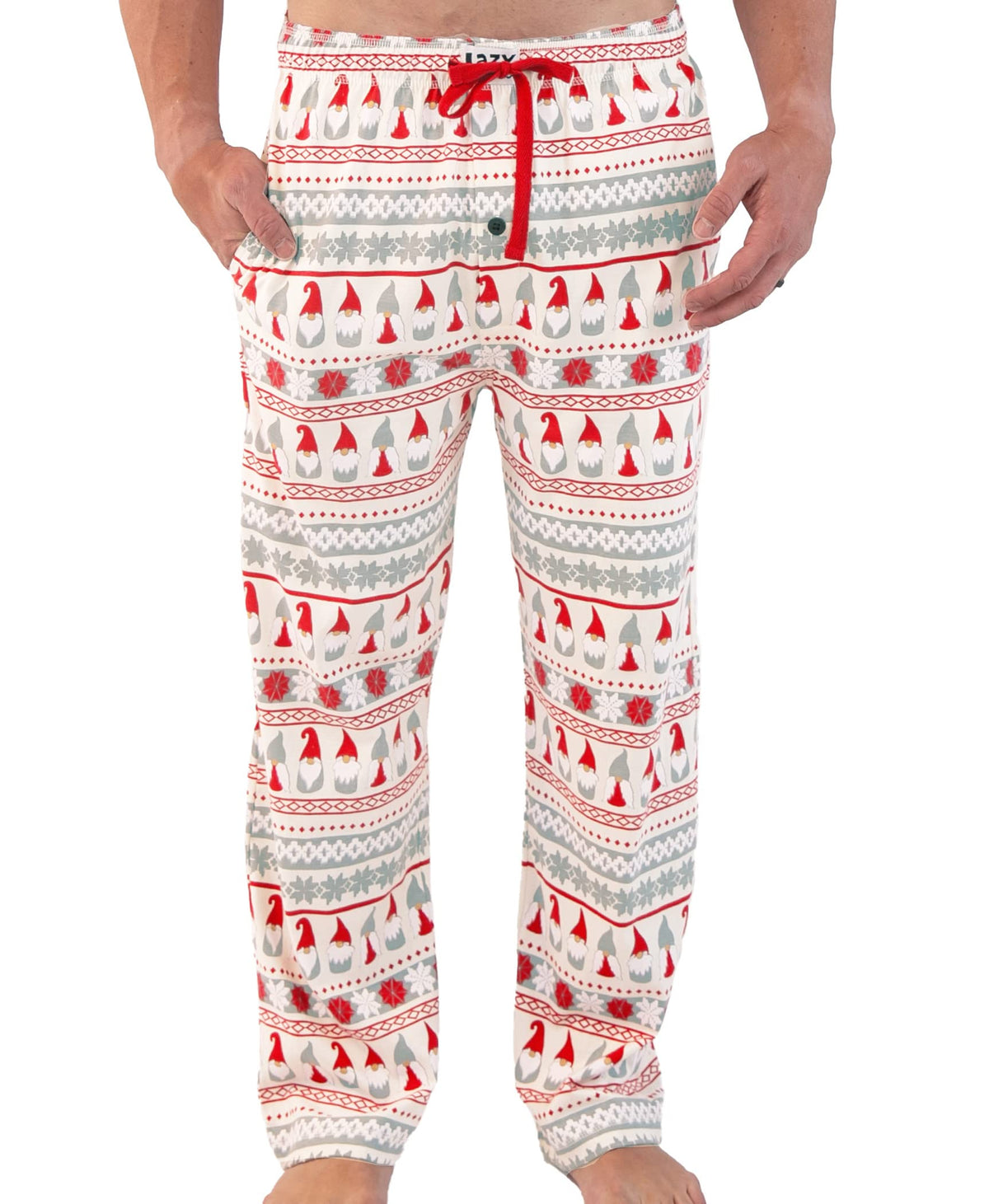 Lazy One Pajama Pants For Men, Mens Separate Bottoms, Lounge Pants, Funny (Gnome Holiday, X-Small)