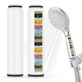 2 Pack Shower Head Filter, Shower Filter Replacement Cartridge for Hard Water, Remove Chlorine, Reduces Dry Itchy Skin, High Out