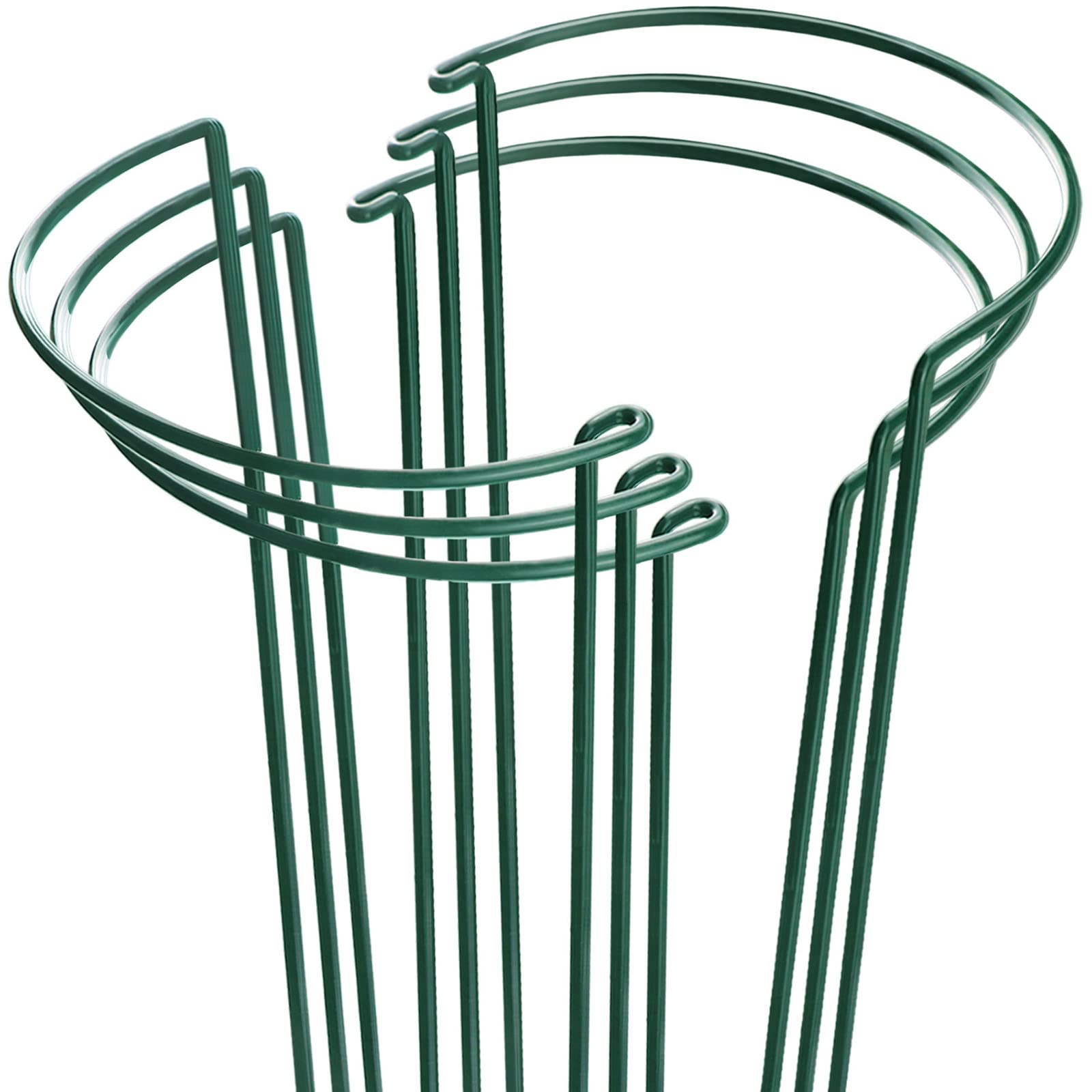 Higift 6 Pack Plant Support Plant Stakes, Metal Peony Cages And Supports, Outdoor Garden Stakes Plant Cage, Large Plant Support