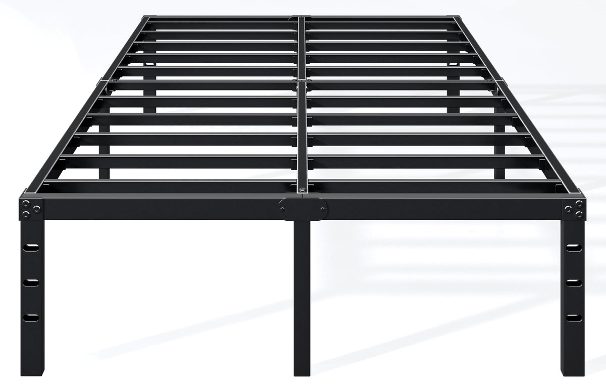 Hafenpo 16 Inch Queen Bed Frame - Sturdy Metal Platform Queen Size, No Box Spring Needed, Heavy Duty, Easy Assembly, Strong Bearing Capacity, Under Bed Storage, Black