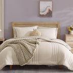 Monbix Burnt Orange Full Size Comforter Sets, 7 Piece Full Size Bedding Sets, Warm Comforters, Bed In A Bag Full With Sheets,Pil