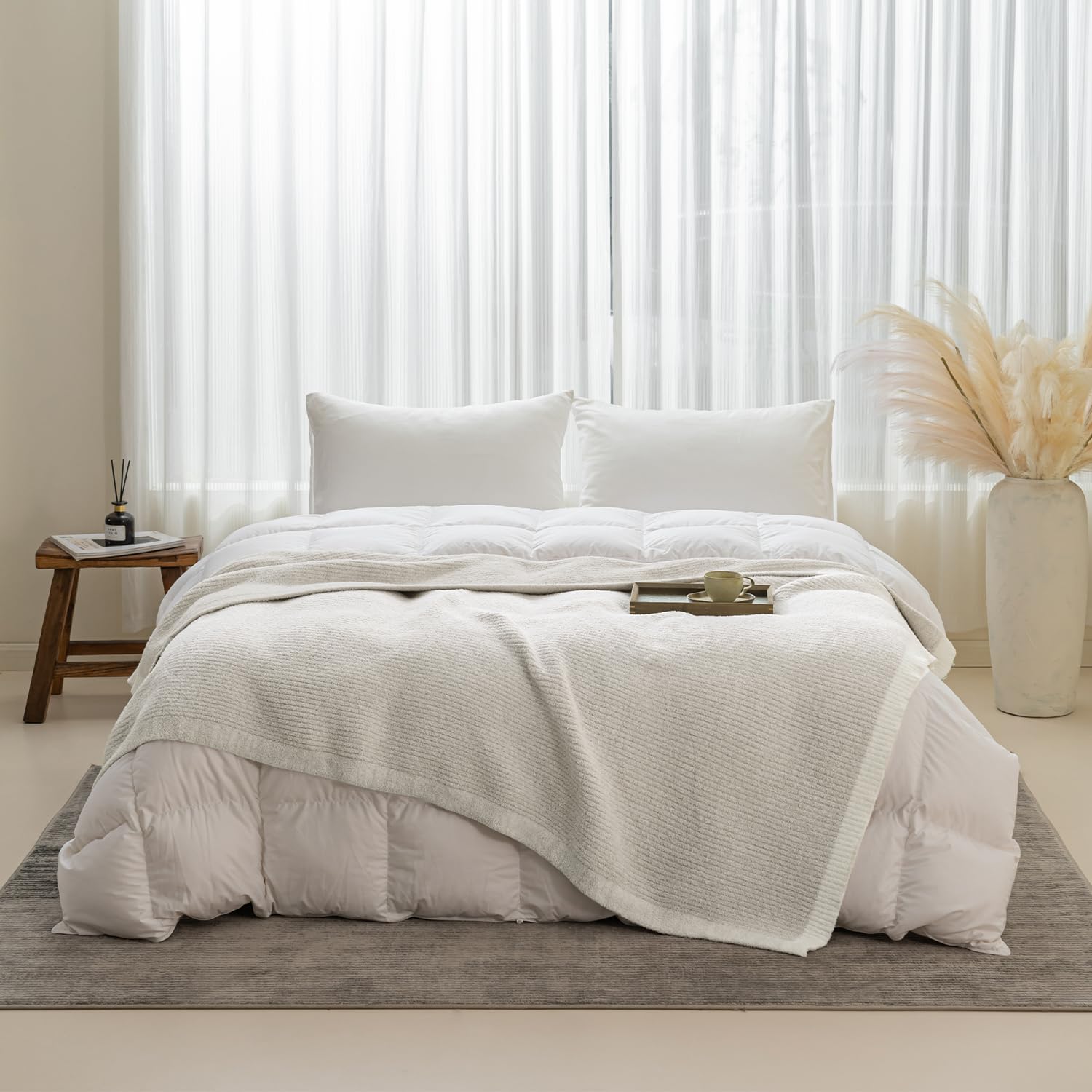 Mh Mylune Home Ultra Soft Ribbed Throw Blanket For Couch 60X80 Inches Luxurious Super Cozy Fluffy Microfiber Blanket Plush Warm