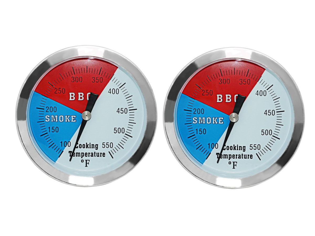 3 1/8 Inch Bbq Thermometer Gauge 2 Pcs Charcoal Grill Pit Smoker Temp Gauge Grill Thermometer Replacement For Oklahoma Joe'S Smo