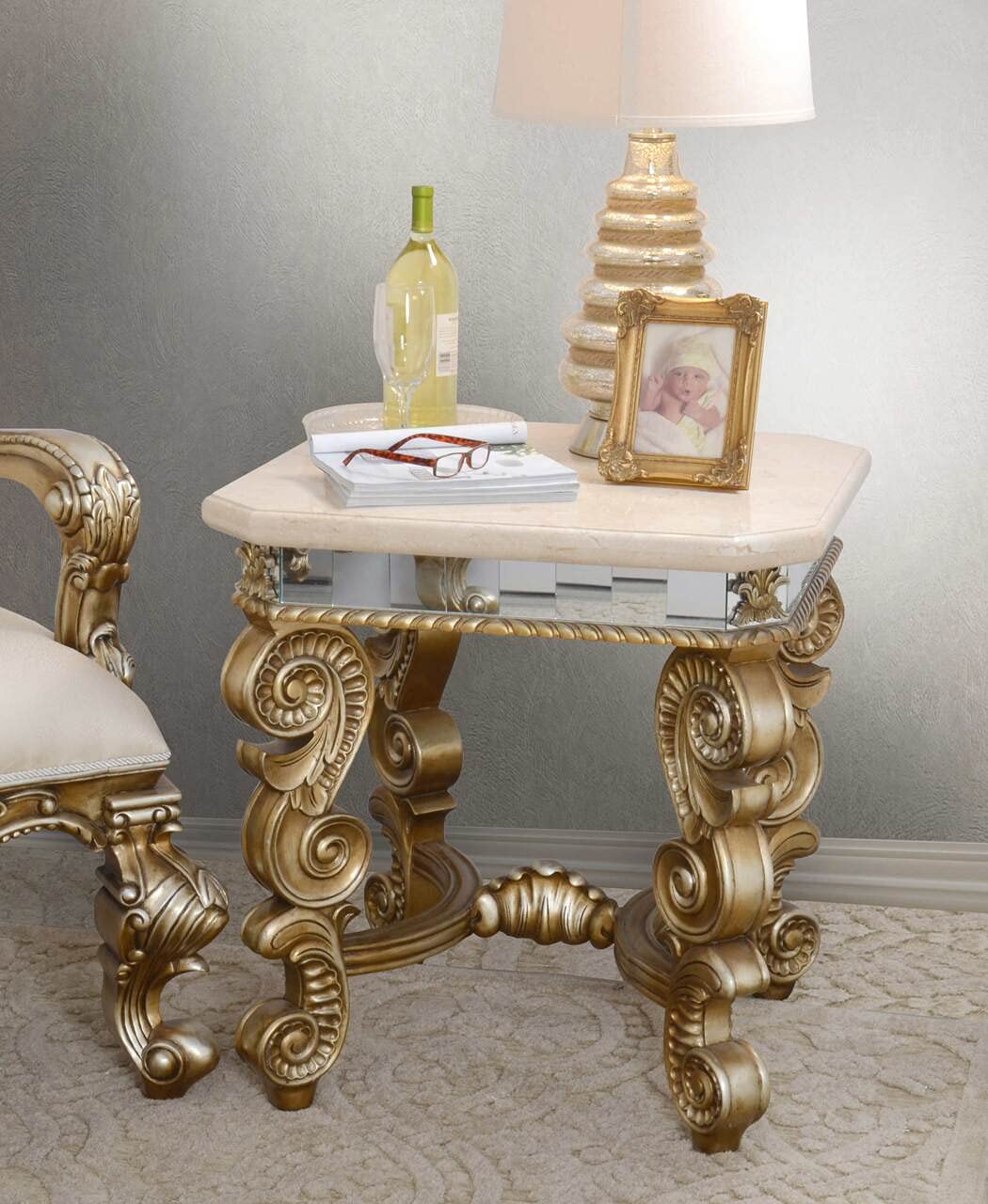 Afd Home Platine Bella Accent End Table