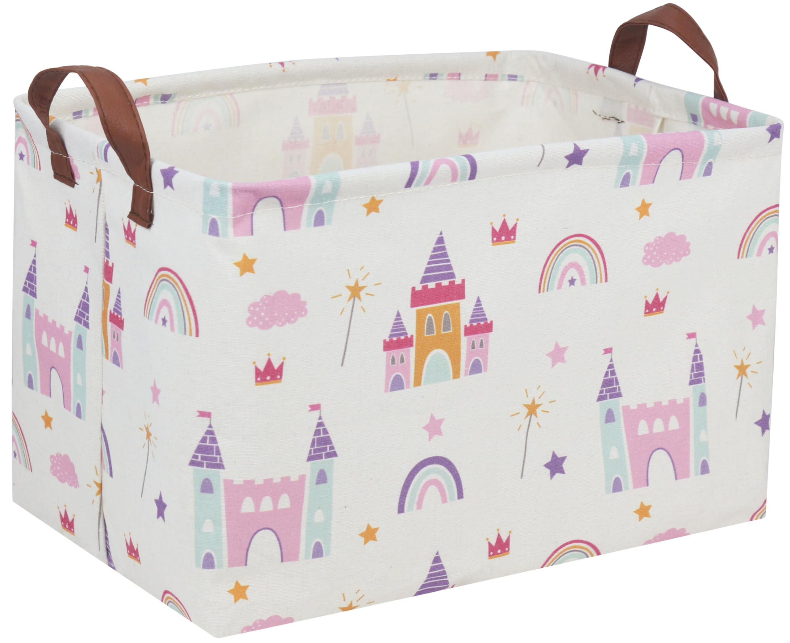 DDBASKET Baby Baskets Nursery Basket Girl Baby Storage Bins Rectangular Cute Kids Toy Storage Bin Organizer Book Shelf Basket Ro