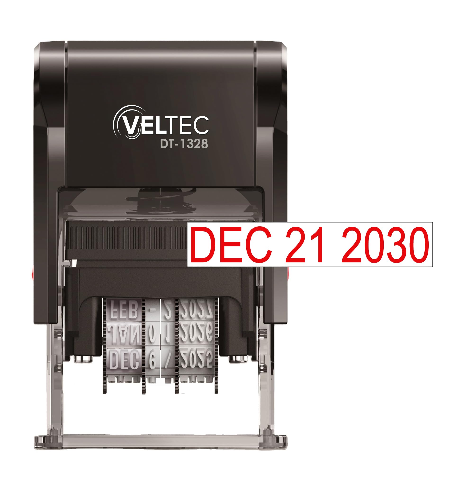 Self Inking Date Stamp With Month, Day, Year - Easy To Use & Adjust, Rubber Head, Sturdy Abs, Uniform Print, 10 Years Of Dates,