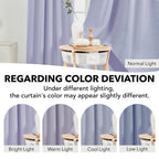Deconovo Rod Pocket And Back Tab Blackout Curtains For Living Room Thermal Insulated Room Darkening Curtains 42Wx95L Inch Light Purple 2 Panels