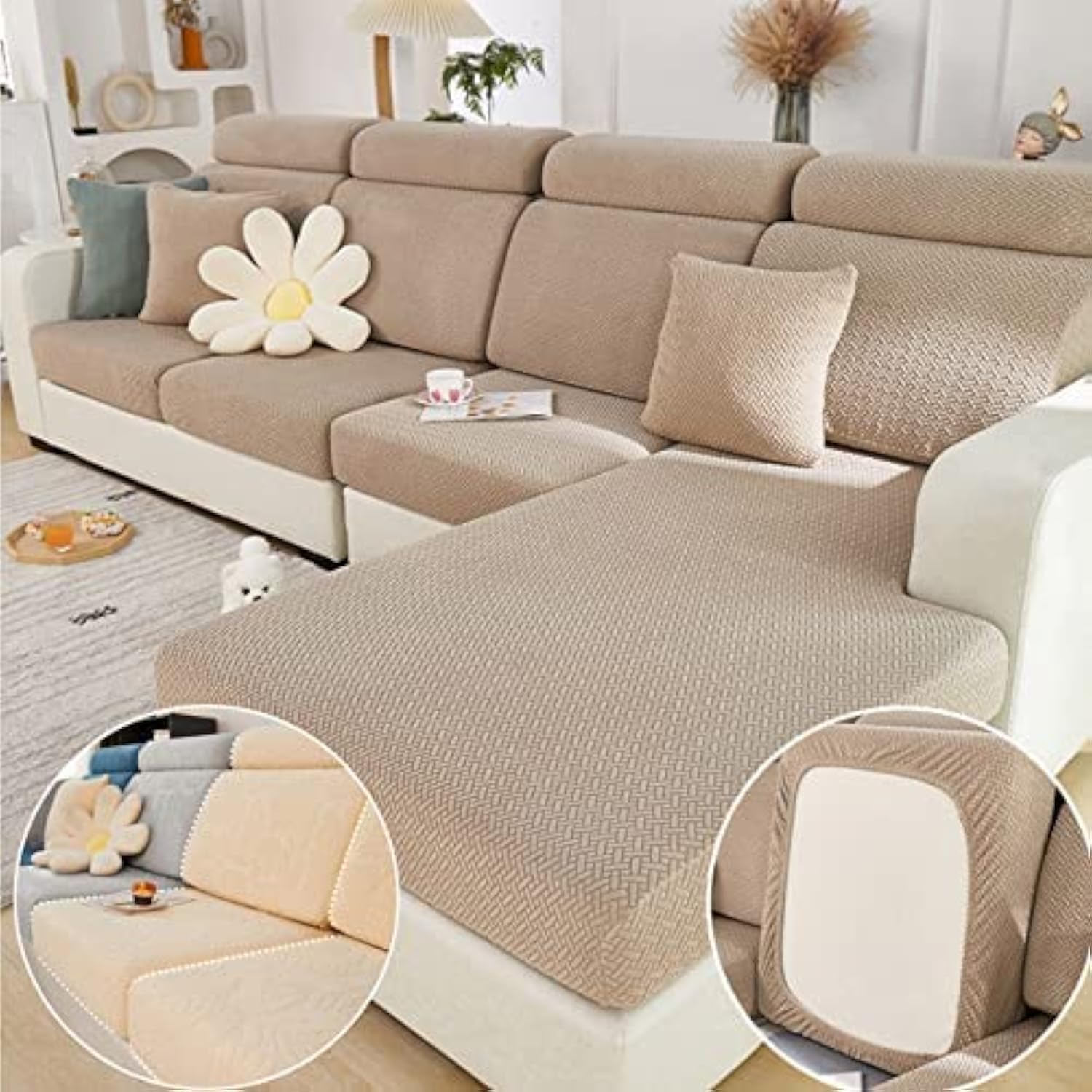 Magic Sofa Covers Couch Covers 2024 New Wear-Resistant Universal Sofa Covers Washable L Shape Stretch Couch Cushion Covers Slipc
