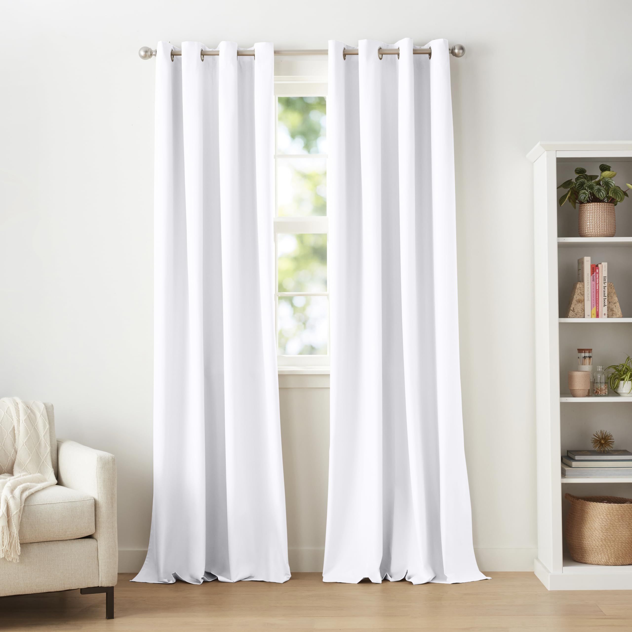 Amazon Basics Room Darkening Light Blocking Blackout Window Curtain with 2 Panels Grommets, for Living Room and Bedroom, 52 x 96