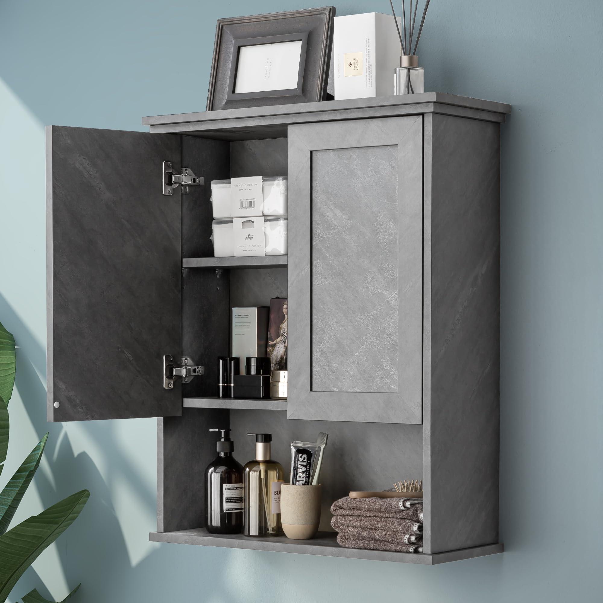 VANIRROR Bathroom Wall Cabinet Over Toilet Storage Cabinets 25x30 in Above Toilet Wood Medicine Cabinets for Bathroom Wall Mount