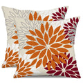 Dfxsz Orange Wine Red Flower Pillow Covers 20X20 Inch Set Of 2 Outdoor Throw Pillows Outdoor Waterproof Decor For Living Room So