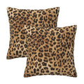 Leopard Pillow Covers 18x18 in Couch Pillow Case Sets of 2 Modern Decorative Square Throw Pillows for Home Living Room Bedroom B