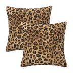 Leopard Pillow Covers 18x18 in Couch Pillow Case Sets of 2 Modern Decorative Square Throw Pillows for Home Living Room Bedroom B
