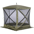 Clam Quick-Set Traveler 6 X 6 Foot Portable Pop Up Outdoor Camping Gazebo Screen Tent 4 Sided Canopy Shelter With Ground Stakes And Carry Bag, Green