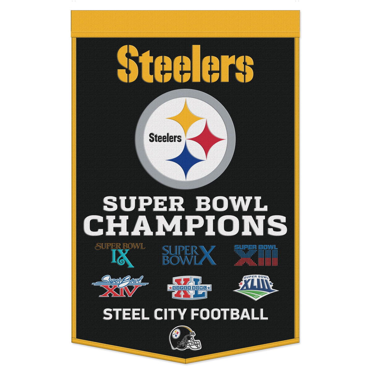 WinCraft Pittsburgh Steelers 24' x 38' Championship Banner