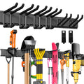 BlumeTrec Garage Tool Organizer Wall Mount, 48 HeavyDuty Metal Wall Organizer, 3 Rails with 6 Adjustable Hooks, Garden Storage