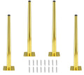 Seimneire 4pcs 14 Inch Furniture Legs  Straight Conical Metal Legs Chrome Mid-Century Style Furniture Feet for Sofa Cabinet Table Chair Cupboard Couch Ottoman Home DIY Projects-Like New