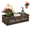 Hello Sweet Cheeks Bathroom Decor Box, VOOWO Nice Butt Bathroom Decor Box, Funny Toilet Paper Holder Wooden Toilet Paper Box for