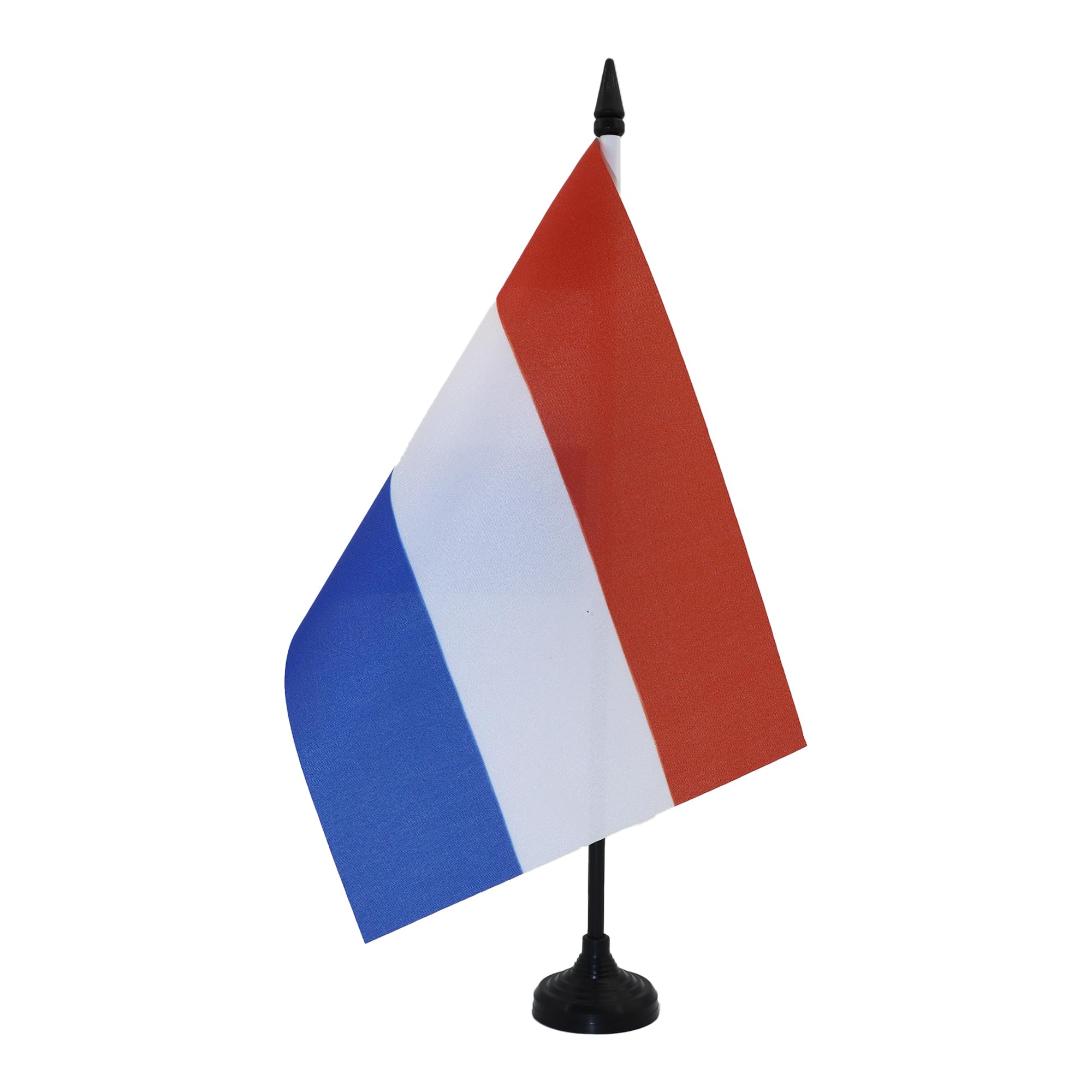 Netherlands Table Flag 5' X 8' - Dutch Desk Flag 21 X 14 Cm - Black Plastic Stick And Base - Az Flag