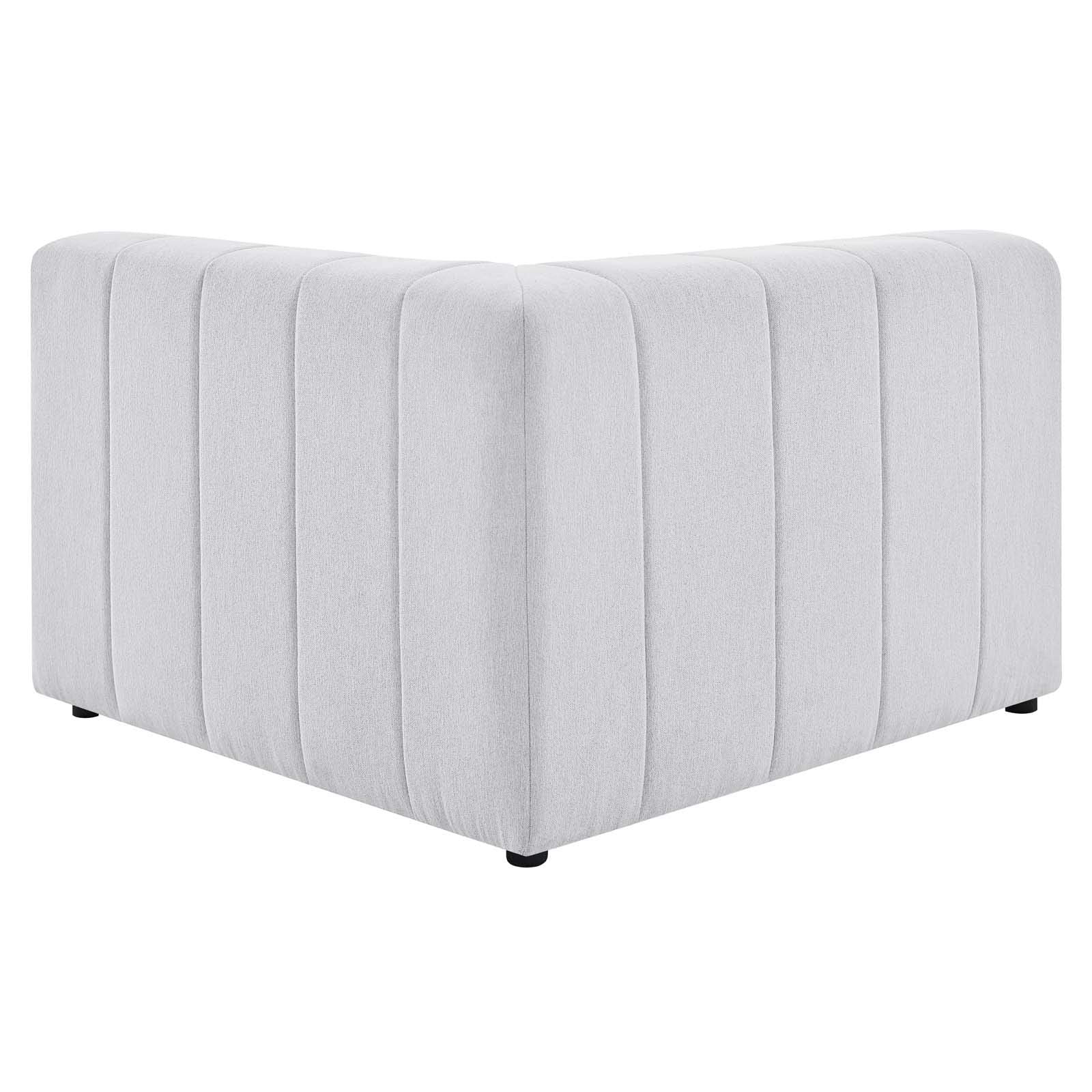 Modway Bartlett Channel Tufted Upholstered Sectional, Right-Arm Chair, Ivory