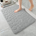 Doville Memory Foam Bath Mat Cobblestone  Super Water Absorbent, NonSlip, Extra Thick 12mm, Machine Washable Bathroom Rug, 40x