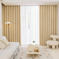 MOONVAN Windows Light Yellow Blackout Curtains 63 inches Long 2 Panels Set Grommet Blackout Drapes Energy Saving Noise Reducing 