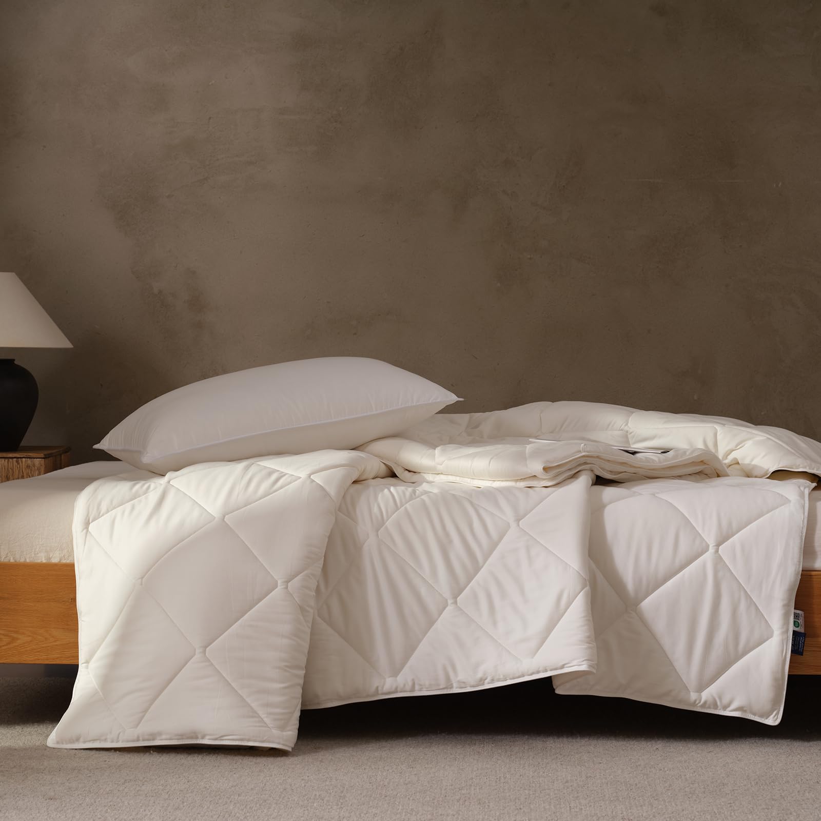 Ep Mode Warm Weight Wool Comforter For Winter, Purely Natural Duvet Insert, 100% Australian Wool Filling (400Gsm, Size Queen)
