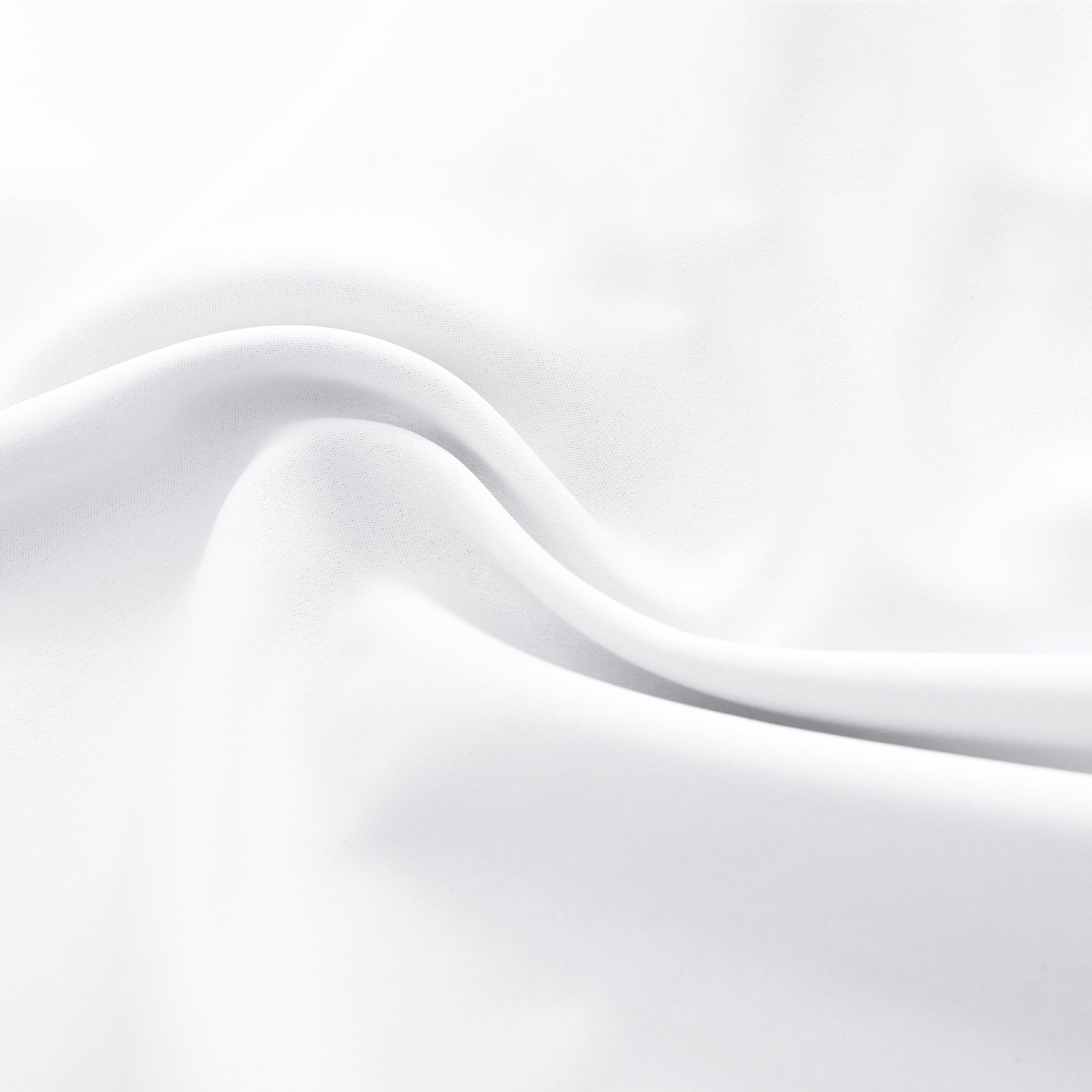 Donren 2 Panels 42 By 18 Inches Long - Pure White Valances For Window Rod Pocket Room Darkening Kitchen Valances