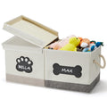 Dog Toy Basket Foldable Pet Toy Box Storage Bin with Lid, 21.79.89.8