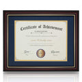 ELSKER&HOME 8.5x11 Document Frame - Matte Reddish Brown Wood Color Frame - Made for Certificates Sized 8.5x11 Inch with Mat and 