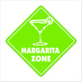 Margarita Crossing Sign Zone Xing | Indoor/Outdoor | 12 Tall Plastic Sign cocktails bar drinks dacquiri