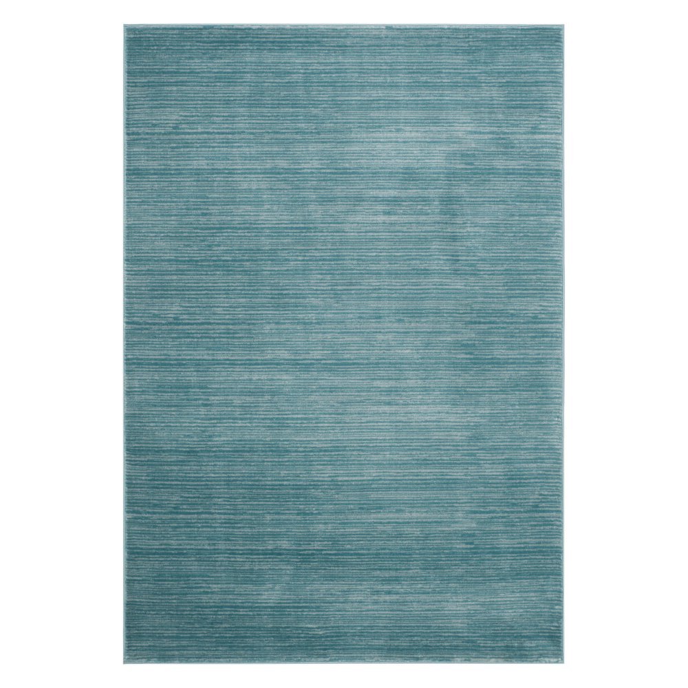 SAFAVIEH Vision Collection Area Rug - 6 x 9, Aqua, Modern Ombre Tonal Chic Design, Non-Shedding & Easy Care, Ideal for High Tr