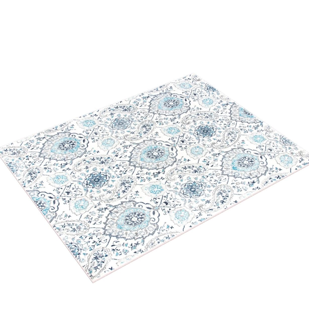 Safavieh Madison Collection Area Rug - 10' X 14', Cream & Light Grey, Boho Chic Glam Paisley Design, Non-Shedding & Easy Care, I