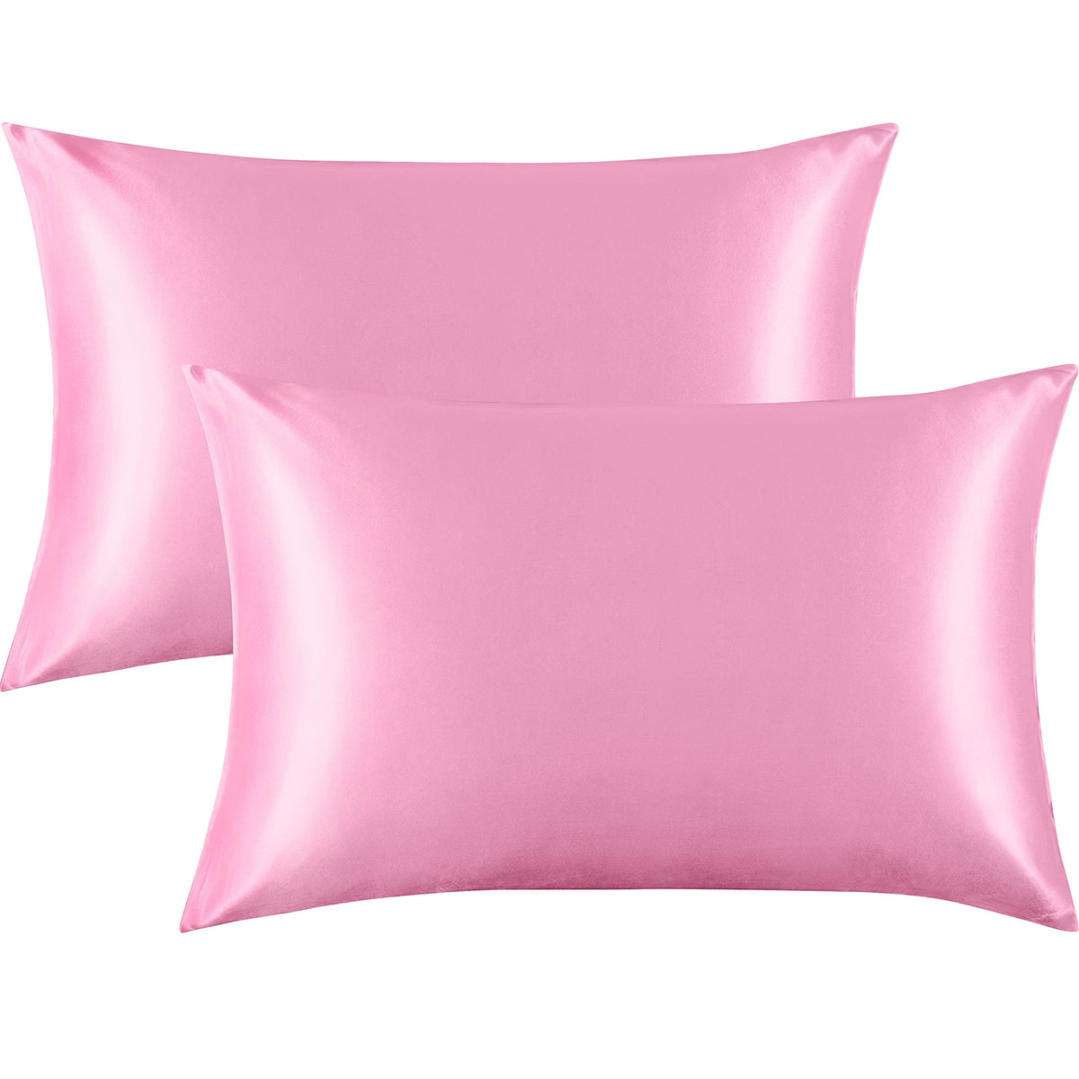 Flxxie 2 Pack Satin Pillowcases For Hair And Skin, Luxury Soft Queen (20X30 Inches) Silky Pillow Cases With Envelope Closure, Pi