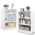 LOKO 3-Tier Open Bookcase Set of 2, Modern 3-Cube Bookshelf with 18-Position Adjustable Shelves & Anti-toppling Devices, Multipu