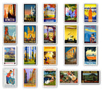 Vintage Travel Posters Postcard Set Of 20. Depicting The Original 1920S-1940S Posters. Variety Pack Reprint Postcards. Made In U